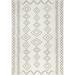 nuLOOM Sierra Moroccan Diamond Outdoor Area Rug 6 3 x 9 2 Ivory