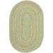 Rhody Rug Playful Indoor/Outdoor Braided Area Rug Lime 3 x 5 Oval Synthetic Polypropylene Border Reversible 3 x 5 Outdoor Indoor Beige