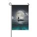 MYPOP Magical Evening Ship on the Ocean and the Moon Yard Garden Flag 28 x 40 Inches