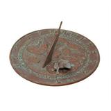 Whitehall Aluminum Frog Sundial Copper Verdi 12 dia.