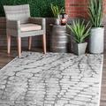 nuLOOM Jaycee Textured Stone Indoor/Outdoor Area Rug 4 x 6 Gray
