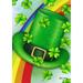 Toland Home Garden Leprechaun Hat St Pats St Patricks Day Flag Double Sided 12x18 Inch