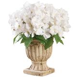 Collections Etc Impatiens Artificial Maintenance-Free Flower Bush - Set of 3 White