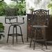 Avon Cast Aluminum Copper Outdoor Bar Stool (Set of 2)