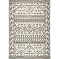 nuLOOM Kandace Tribal Indoor/Outdoor Area Rug 6 3 x 9 2 Ivory