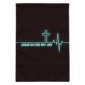 Jesus Saved My Life EKG Heart Rate Pulse Religious Christian Garden Yard Flag