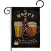 Breeze Decor BD-BV-G-117049-IP-DB-D-US18-WA 13 x 18.5 in. Hoopy Beer Oclock Burlap Happy Hour & Drinks Beverages Impressions Decorative Vertical Double Sided Garden Flag