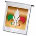 3dRose Large green white red Fluer de Lis on a gold background Italian flag - Garden Flag 12 by 18-inch