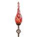 Exhart Red Glass Twisted Flame Solar Powered Garden Stake 36 inch (Decor for Home Patio Outdoor Garden Yard or Lawn) Metal