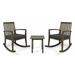 Noble House Southport 2-Seater Patio Chairs and Table Set Gray