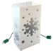 LumaBase Electric Luminaria Kit with Incandescent Electric White Lights - Set of 10 (Snowflake)