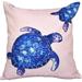 Simply Daisy 16 x 16 Turtle Tales Animal Print Outdoor Pillow