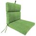 Jordan Manufacturing 44 x 22 Tory Palm Green Solid Rectangular Outdoor Chair Cushion with Ties and Hanger Loop