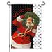 Christmas Holiday Santa Ho Ho Ho Wreath Garden Yard Flag