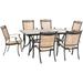 Hanover Fontana 7-Piece Outdoor Dining Set with Tile-Top Table