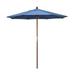 California Umbrella 7.5 ft. Wood Market Umbrella Pulley Open Marenti Wood-Pacifica-Capri