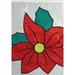 Poinsettia Applique Christmas Garden Flag Holiday Embroidered Flower 11 x 15