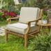 Humble and Haute Kokomo Sunbrella Teak Lounge Chair Cushion Set - 23.5 x 23 x 5 Natural/Grey