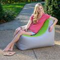 Jaxx Juniper Sunbrella Outdoor Bean Bag Patio Lounge Chair - Parrot & Granite