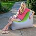 Jaxx Juniper Sunbrella Outdoor Bean Bag Patio Lounge Chair - Parrot & Granite