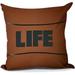 Life Word Print Outdoor Pillow