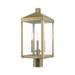 Livex Lighting - Nyack - 3 Light Outdoor Post Top Lantern in Mid Century Modern