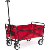 Seina Collapsible Folding Wagon with Straps | Utility Cart Portable Lightweight Fold up for Groceries Laundry Sports Baseball Softball Fishing and Camping