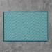 Colonial Mills Outdoor Houndstooth Tweed Square Rug - Turquoise