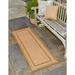 Unique Loom Multi Border Indoor/Outdoor Border Rug Tan/Light Brown 2 2 x 6 1 Runner Border Contemporary Perfect For Patio Deck Garage Entryway