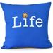 Life + Ball Word Print Outdoor Pillow