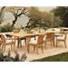 Teak Dining Set:8 Seater 9 Pc - 117 Double Extension Rectangle Table & 8 Giva Chairs (6 Armless & 2 Arm / Captain) Outdoor Patio Grade-A Teak Wood WholesaleTeak #WMDSGVh