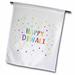 3dRose Happy Diwali Hindu festival of light celebration colorful rainbow text Garden Flag 18 by 27-Inch