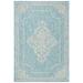 SAFAVIEH Courtyard Lula Traditional Indoor/Outdoor Area Rug 8 x 11 Aqua/Grey