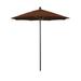 California Umbrella 7.5 Rd.. Aluminum Frame Fiberglass Rib Market Umbrella Push Open Bronze Finish Olefin Fabric Terracotta