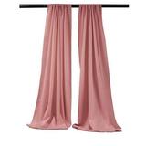 LA Linen BDpop96x58-Pk2-RoseP79 Dusty Polyester Poplin Backdrop Drape Rose - 96 x 58 in. - Pack of 2