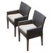 TK Classics Barbados Wicker Patio Dining Arm Chairs