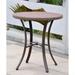 Pemberly Row Patio Bistro Table in Antique Brown