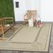 SAFAVIEH Courtyard Cooper Floral Indoor/Outdoor Area Rug 8 x 11 Natural/Chocolate