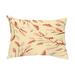 Simply Daisy 14 x 20 Wild Oak Leaves Cream Floral Print Outdoor Decorative Throw Pillow