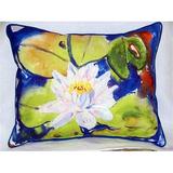 Betsy Drake HJ171 Lily Pad Flower Large Indoor & Outdoor Pillow 16 x 20