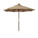 California Umbrella 9 ft. Wood Market Umbrella Pulley Open Marenti Wood-Olefin-Terrace Sequoia