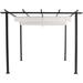 Hanover Reed 9.8 D x 9.8 W x 7.6 H Aluminum and Steel Pergola with Adjustable Sling Canopy in Gray REEDPERG-GRY