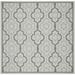 SAFAVIEH Courtyard Nina Geometric Trellis Indoor/Outdoor Area Rug Light Grey/Anthracite 7 10 Square