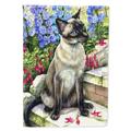 Carolines Treasures CDCO0026CHF Siamese cat in the Garden Flag Canvas House Size Large multicolor