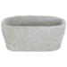 Contemporary Home Living 9.25 Gray Distressed Finish Oval Hollow Outdoor Planter Pot