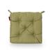 Noble House North Shore 16x16 Fabric Tufted Outdoor Chair Cushion in Green