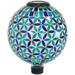 Sunnydaze Cool Blooms Glass Mosaic Solar Garden Gazing Globe - 10