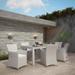 Modway Junction 7 Piece Outdoor Patio Dining Set in Gray White