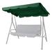 Yescom 72 x52 Outdoor Swing Canopy Replacement UV30+ 180gsm Top Cover for Park Seat Patio Yard Green