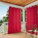 Exclusive Home Curtains Indoor/Outdoor Solid Cabana Grommet Top Curtain Panel Pair 54x84 Radiant Red